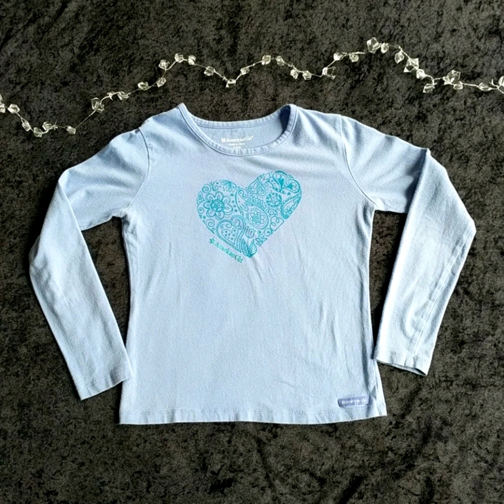American Girl Periwinkle Long Sleeve Tee